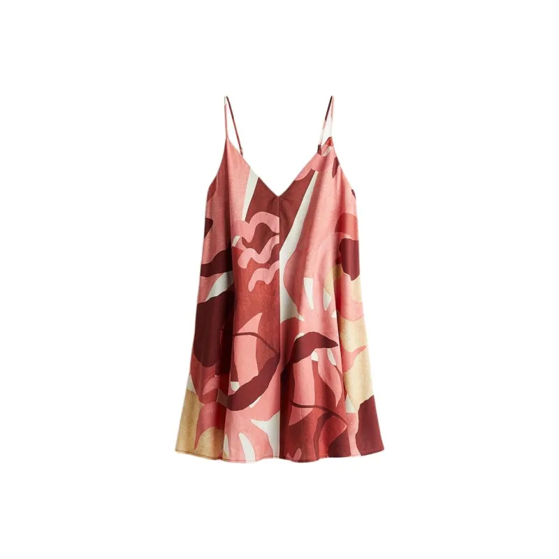 H&M Slip Dress Women's Pink/Pattern-0