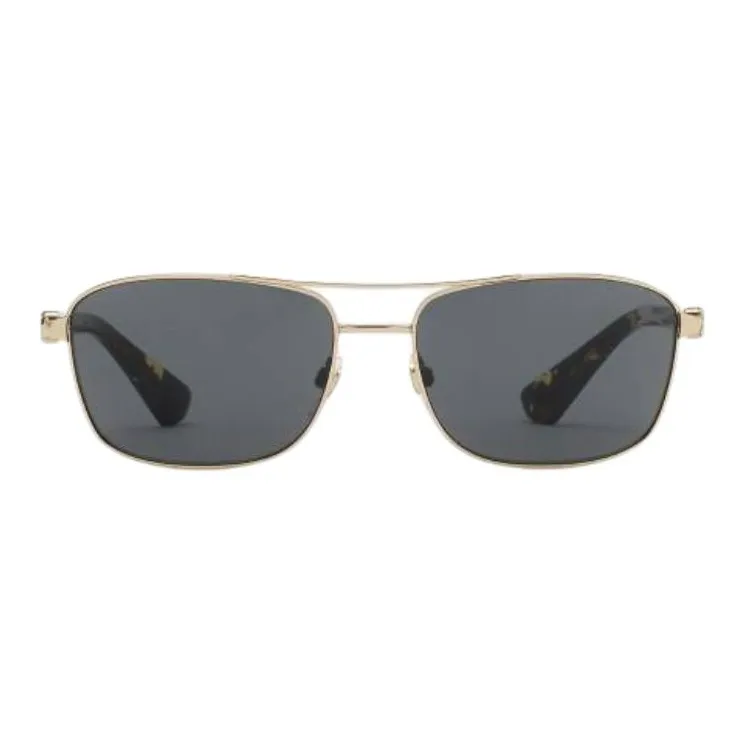Burberry Metal Aviator Sunglasses Men's Gold-0