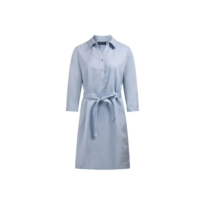 Hush Puppies Long Sleeved Dress Women's Sea Blue-0