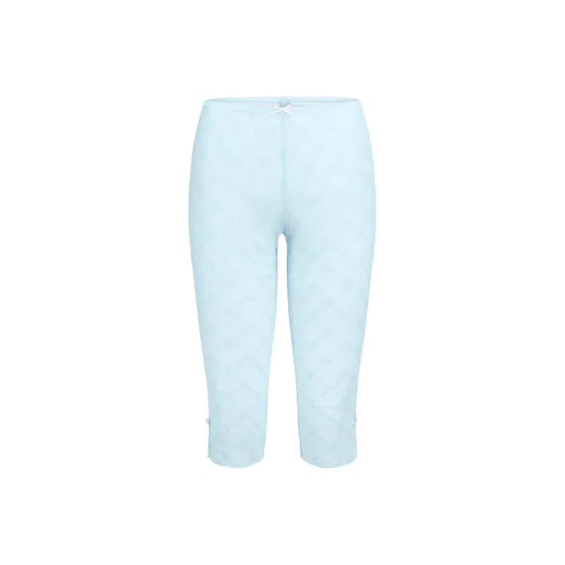 Skims Casual Shorts Women's POWDER BLUE BOW TULLE/Pink Blue Bowknot Sheer-0