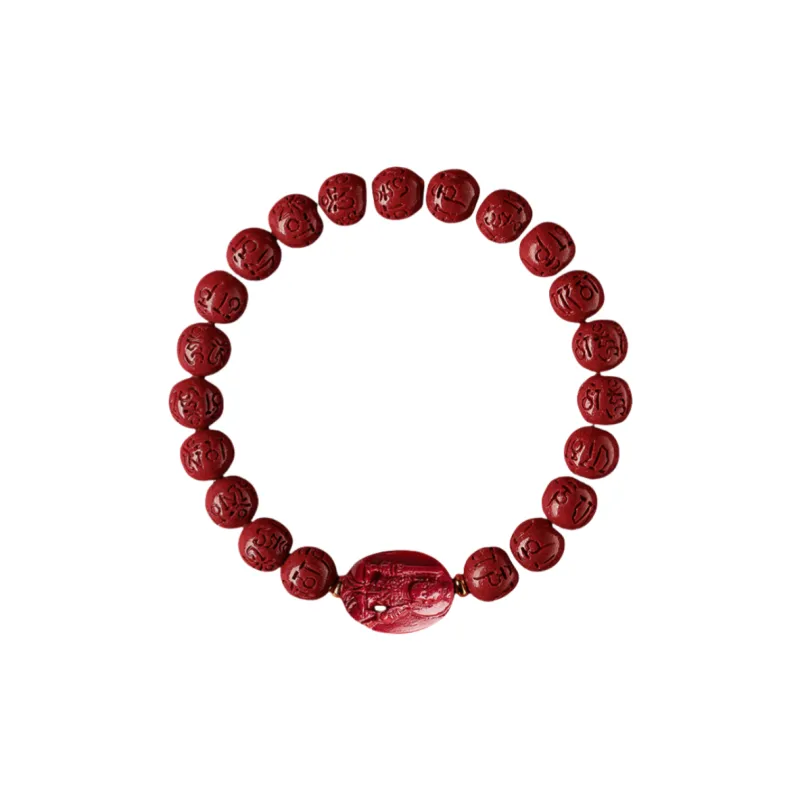 ZHIZUO Natural Cinnabar Bracelets Unisex-15