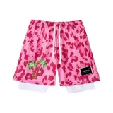 Pink Leopard Print Coconut Tree