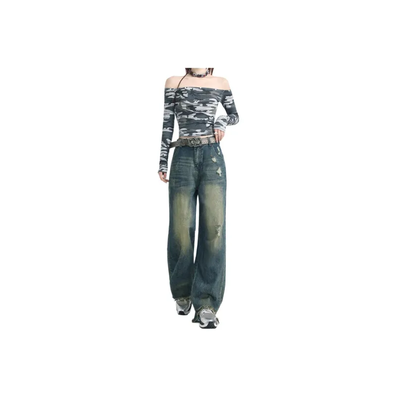 SONGS ALONG Jeans Women's Vintage Blue-0