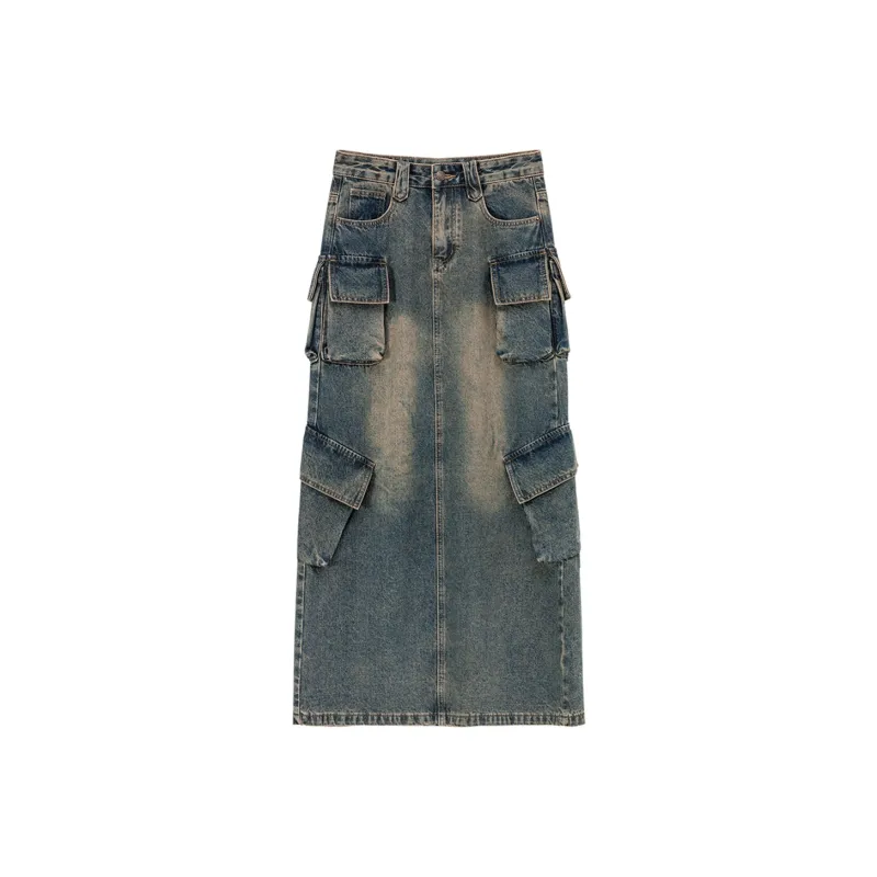 NO ONE ELSE Casual Short Skirts Women's Dark Denim Blue-0