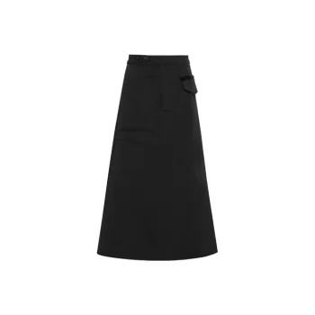 MEIYANG Casual Long Skirts Women's Black