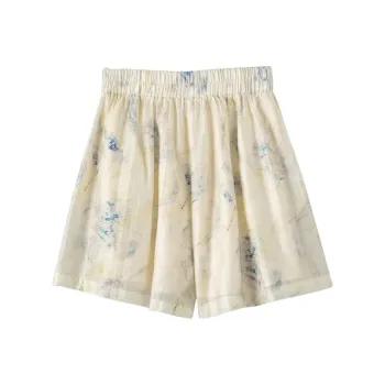 Late White Casual Shorts Women's Multicolor