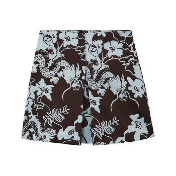 COS Casual Short Skirts Women's Dark Brown/Blue