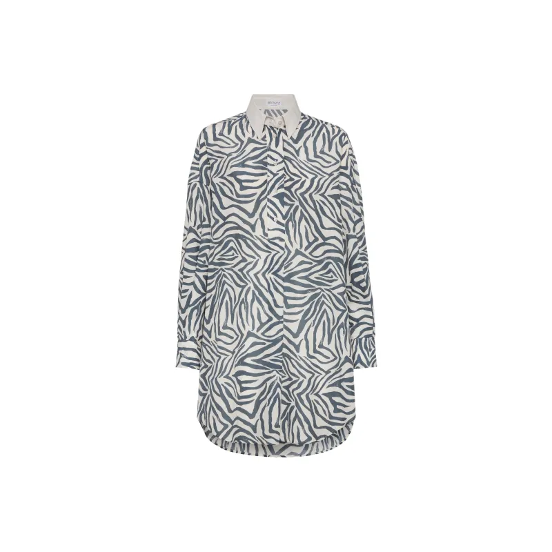 Brunello Cucinelli Cotton silk Shirt Dress-0