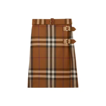 Burberry FW22 Casual Long Skirt Women's Brown
