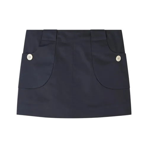 A.P.C x Katie Holmes SS24 Casual Short Skirts Women's Dark Blue