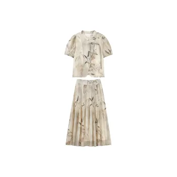 HDFULERN Skirt Set Women's Jacquard