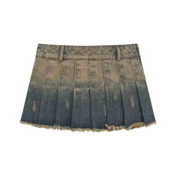CHUU Casual Short Skirts Women's Denim Blue