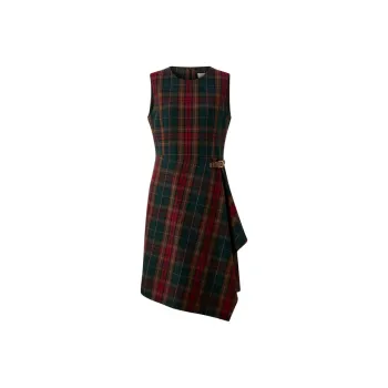 E.land Sleeveless Dress Women's Color Blocking