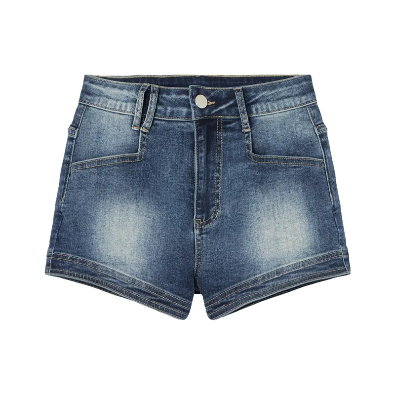 MEETLADY Denim Shorts Women's Denim Blue-0