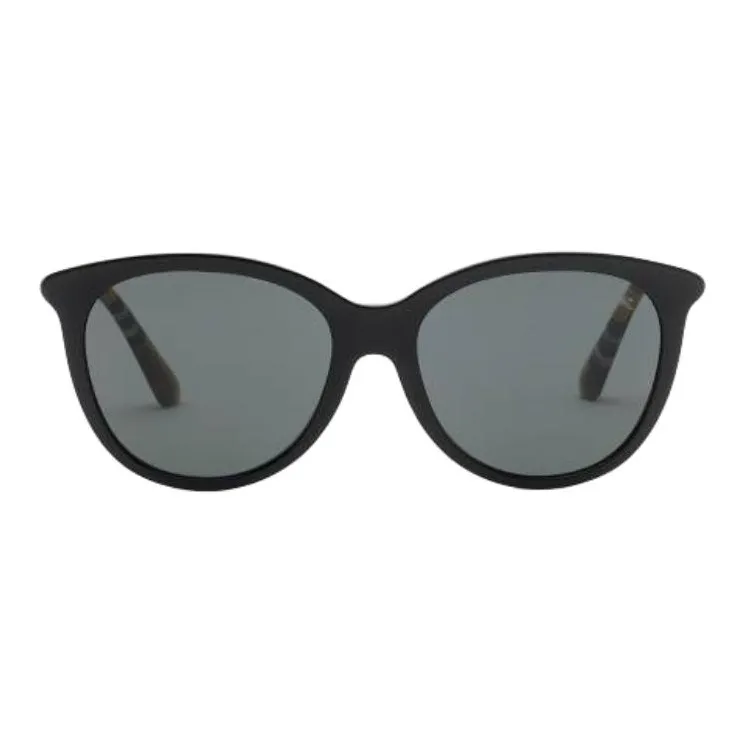 Burberry Acetate Round Sunglasses Women's Black-0
