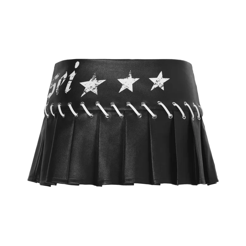 JYOSEI Leather Short Skirts Women's-1