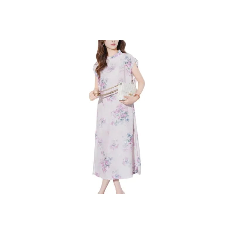 LULUALWAYS Sleeveless Dress Women's Apricot-0