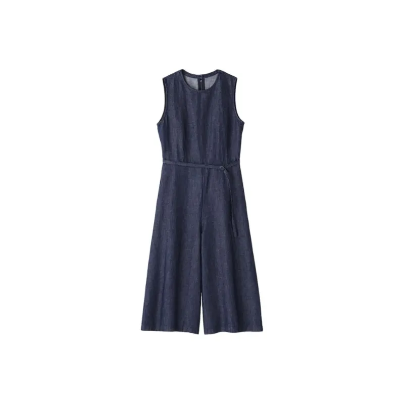 MUJI Jumpsuit Women's Navy Blue-0