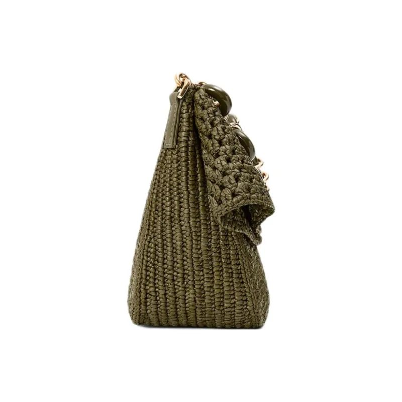 LOEWE Plant Material One Shoulder Handbag Medium Size Women's Dark Khaki-5