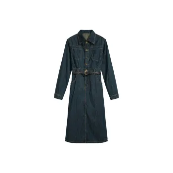 AHDO Long Sleeved Dresses Women's Blue