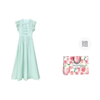 Qiuerle Sleeveless Dress Women's Mint Green