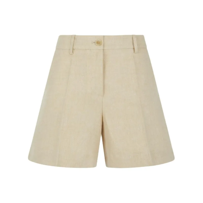 PAROSH Casual Shorts Women's Beige-0