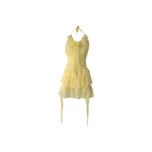 CZMO Slip Dresses Women's Yellow