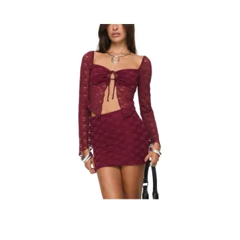 PRINCESS POLLY CAMDYN SET Skirt Set Women's BURGUNDY/Burgundy