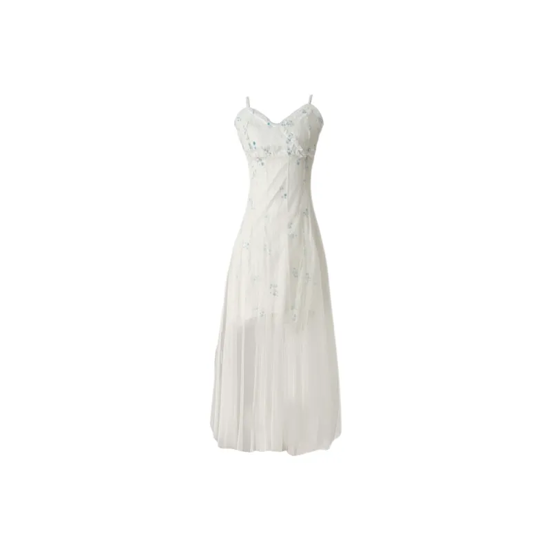 Udon House Slip Dress Women's Apricot Green-0