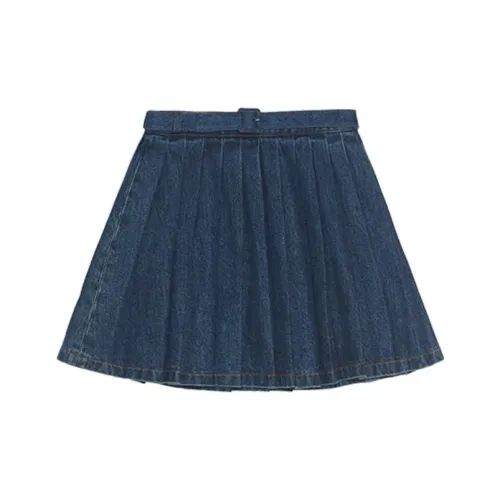 Self portrait Denim Short Skirts Women's Denim Blue