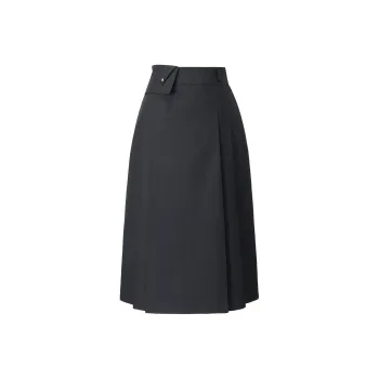 Yan Domain Casual Long Skirts Women's Black