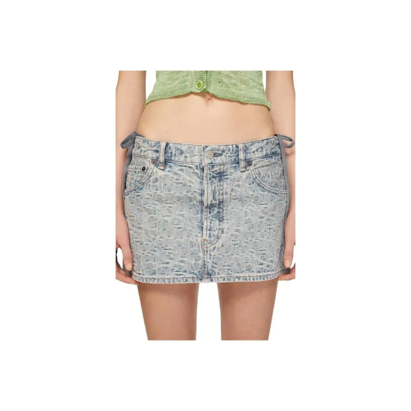Acne Studios Logo Patch Low Waisted Mini Skirt-0