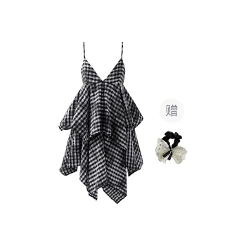 PAVEA Slip Dress Women's Black+Hair Tie Comes With