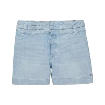 Tommy Hilfiger Adaptive Denim Flared Short Denim Shorts Women's Blue