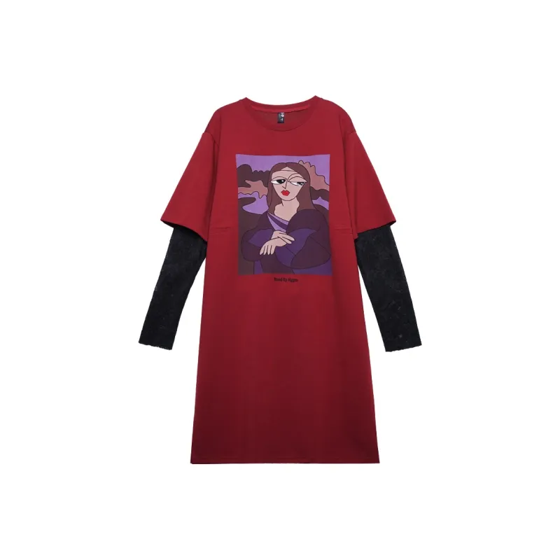 MUGUOGUOMU Long Sleeved Dresses Women's-4