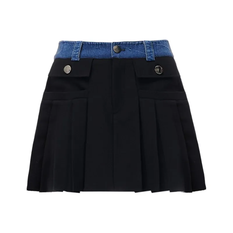 MODULER XIACHUAN Casual Short Skirts Women's Black-0