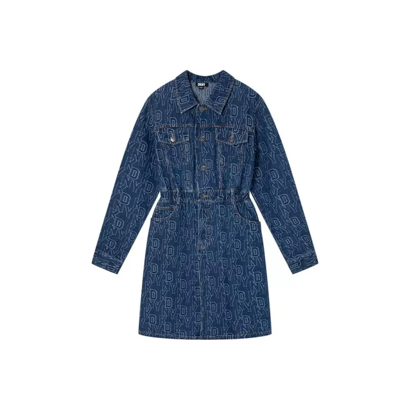 DKNY Denim Short Skirts Women's Blue-0