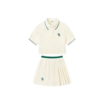 DESSUU Skirt Set Women's Beige Yellow