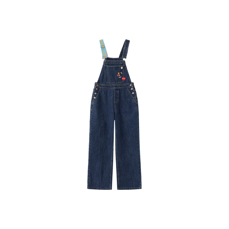 Wiggle Wiggle Color Block Straight Fit Wide Leg Pants, Dopamine Dressing Overalls Women's-2