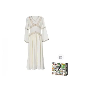 Pzhk Long Sleeved Dresses Women's Gardenia White