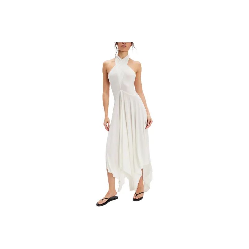 FREE PEOPLE Norma Kamali Convertible Midi Dress Sleeveless Dress Women's CREAM/Cream-0