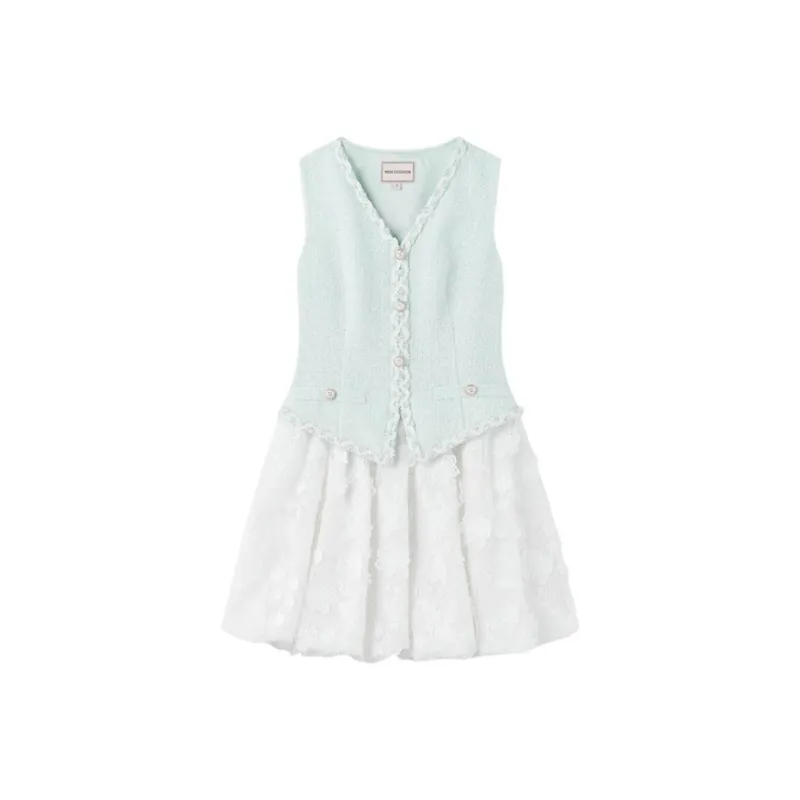 COCOON Sleeveless Dress Women's Green-0