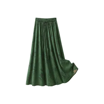 Cypress House Casual Long Skirts Women's Jasper Bamboo Leaves
