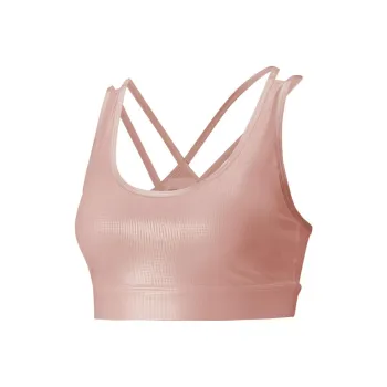 PUMA Mid Impact Stardust Crystal Sport Bra Sports Underwear Women's Pink