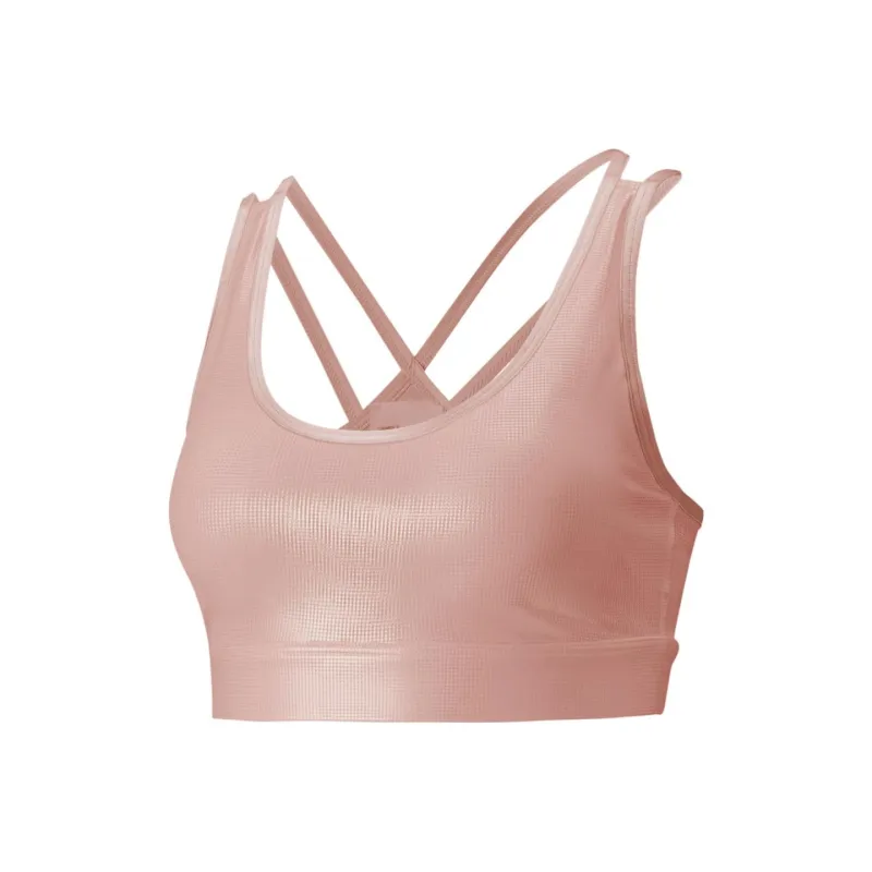 PUMA Mid Impact Stardust Crystal Sport Bra Sports Underwear Women's Pink-0