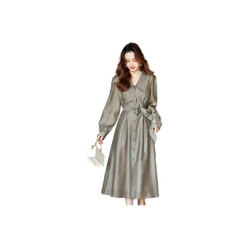 Mt Long-Sleeved Dresses Women's Light Gray