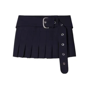 OFF WHITE Belted Low Rise Mini Skirt