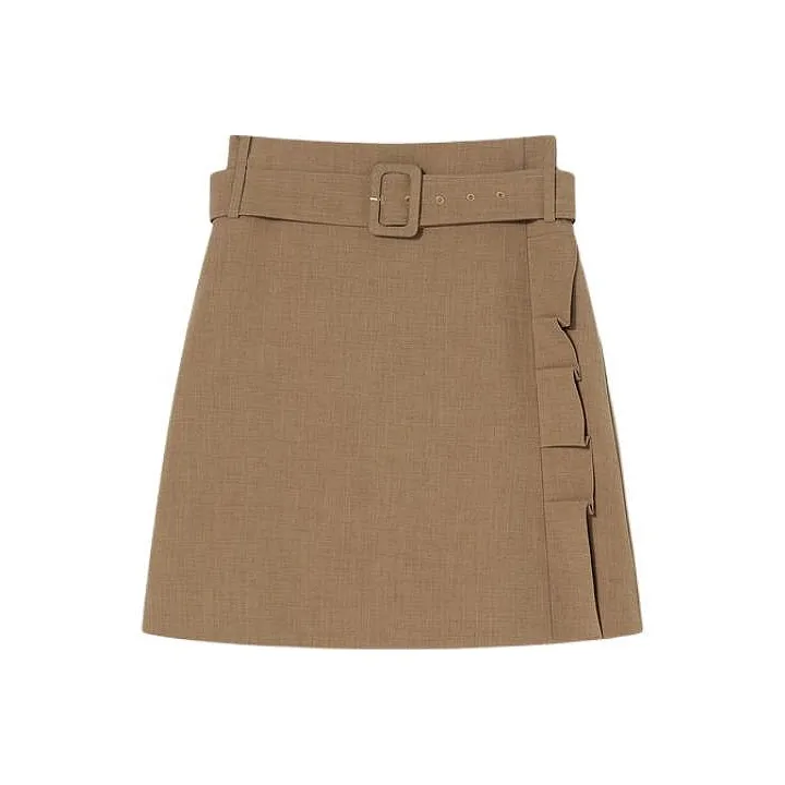 Goodland Casual Short Skirts Women's Khaki-0