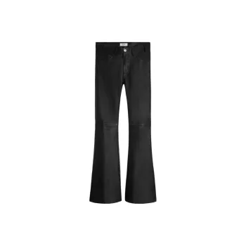 CELINE SS25 Leather Pants Women's Black