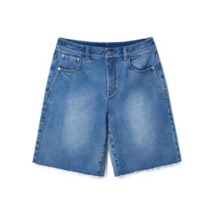 XII BASKET Denim Shorts Women's Marine Blue-0